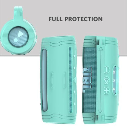 Silicone Cover Case for JBL Flip 7 Portable Bluetooth Speaker - color: Teal