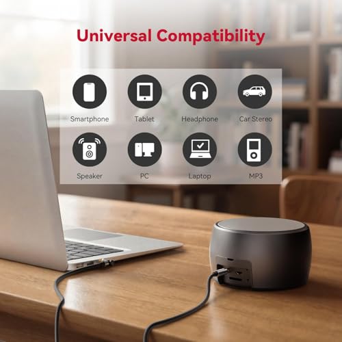 3.5mm Audio Cable 90 Degree Nylon Braided Aux Cable Right Angle 3.5mm TRS Aux Cord Male to Male Stereo Hi-Fi Sound for Headphones Car Home Stereos Speakers Tablets (5Feet/1.5M) - size: 5Feet/1.5M