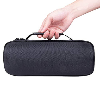 co2CREA Hard Travel Case for JBL Charge 5/4 Speaker, Black+Inside Red | Portable Travel Bag Replacement with Custom Molded Interior and Handle, Shockproof EVA Shell and Soft Lining - color: Outside Black and Inside Red