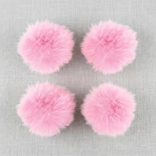 Operitacx 4pcs Furry Lapel Microphone Windscreen - Noise Reduction Wind Muff for Mini Clip-On Lavalier Mic - Compact Pink Microphone Wind Cover for Video Production