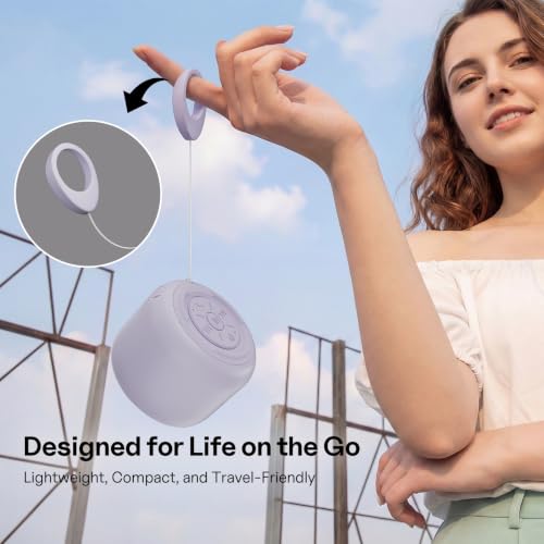 Bobtot Portable Bluetooth Speakers with Strap Mini Speaker, Pruple - color: Purple
