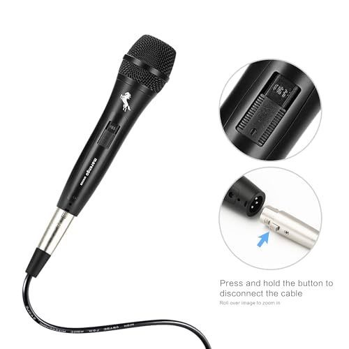 Marengo Dynamic Vocal Microphone for Karaoke Speaker,Wired Handheld Mic with On and Off Switch and 13ft Detachable Cable - color: MWH58
