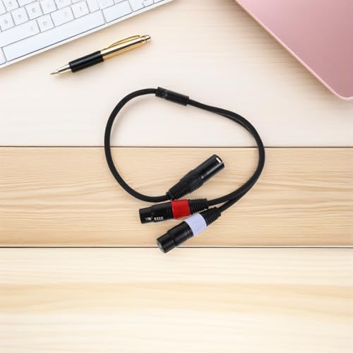 HOMSFOU 0.5m XLR Audio Splitter Cable Male to Dual Female Balanced Microphone Patch Cord with Efficient Signal Conversion and Plug and Play for Studio and Performance Use
