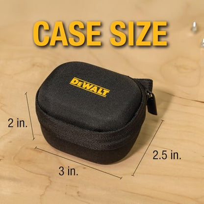 DEWALT Heavy Duty Protective Headphone Case for TWS Earbuds & Mini Speaker | Compact Lightweight w/EVA Headphone Case Hard Shell, Shockproof, Water-Resistant, Soft Interior & Accessory Mesh