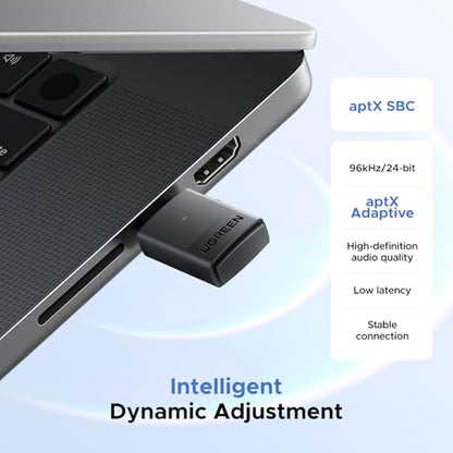 UGREEN USB-C Bluetooth Adapter for PS5 / PC with LE Audio, aptX Adaptive | HD/aptX/SBC, Bluetooth 6.0 Transmitter, Dual Pairing & One-to-Many Broadcast for Wireless Headphones