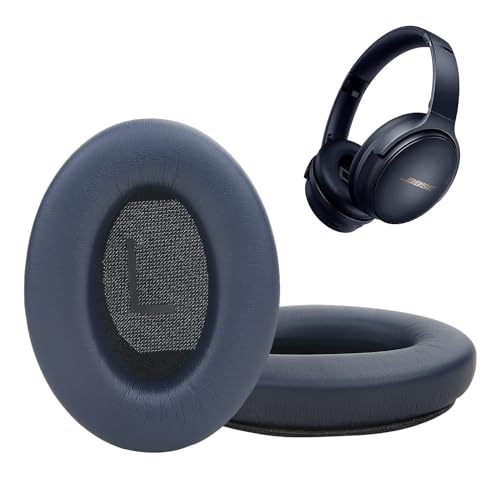 Replacement Ear Pads for Bose QuietComfort 45 QC35 QC35ii QC25 QC15 Over-Ear Headphones with Protein Leather& Memory Foam (Navy Blue) - color: QC45 Navy Blue