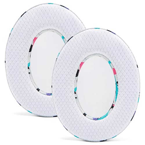 WC Freeze - Cooling Gel Earpads for ATH M50X / SteelSeries Arctis/HyperX | Made by Wicked Cushions | Fits SteelSeries Arctis, ATH M50X, Turtle Beach Stealth & More. Cooler for Longer | 90's White - color: 90's White