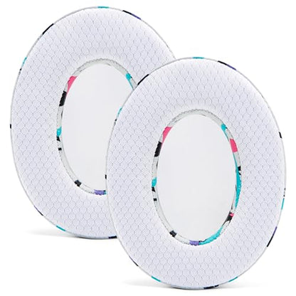 WC Freeze - Cooling Gel Earpads for ATH M50X / SteelSeries Arctis/HyperX | Made by Wicked Cushions | Fits SteelSeries Arctis, ATH M50X, Turtle Beach Stealth & More. Cooler for Longer | 90's White - color: 90's White