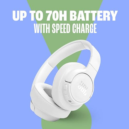 JBL Tune 770NC - Adaptive Noise Cancelling with Smart Ambient Wireless Over-Ear Headphones, Bluetooth 5.3, Lightweight and Foldable Design (Blue) (Renewed)