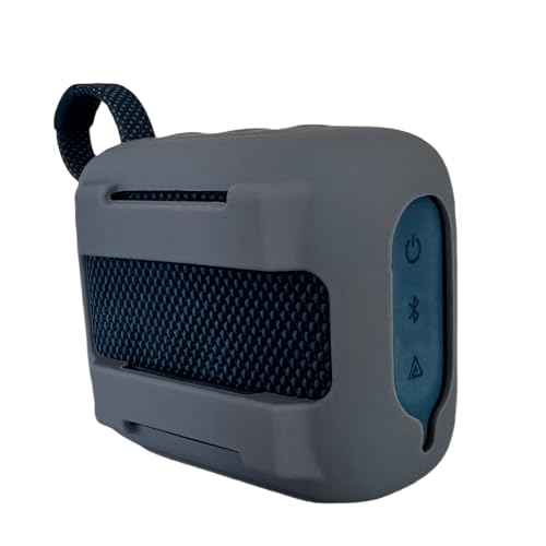 Silicone Carrying Case Replacement for JBL Go 4 Portable Bluetooth Speaker Silicone Case with Carabiner Protective Case Shockproof Travel Carrying Case (Blue) - color: Blue