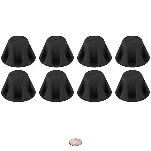 Speaker Isolation Feet – 8-Pack 1.5" Bigfoot Rubber Pads by Hudson Hi-Fi – Non-Adhesive, Anti-Vibration Feet for Turntables, Subwoofers, Amplifiers – 50 Duro, Non-Skid Audio Bumpers