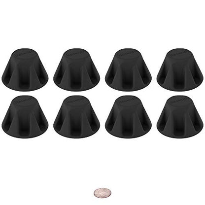 Speaker Isolation Feet – 8-Pack 1.5" Bigfoot Rubber Pads by Hudson Hi-Fi – Non-Adhesive, Anti-Vibration Feet for Turntables, Subwoofers, Amplifiers – 50 Duro, Non-Skid Audio Bumpers