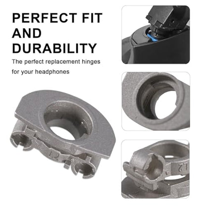 Hinge Swivels + U Shaped Metal Hinge Lock for Sony WH-1000XM4(Silver,Left) | Durable WH-1000XM4 Replacement Parts Accessories Hinge Spins,As Same As OEM Repair Kit Set - color: Silver-Left
