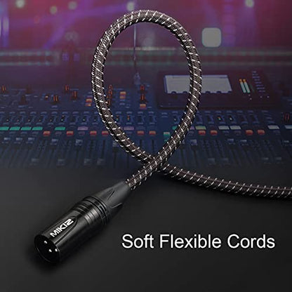 XLR Cables Braided 6ft 2 Pack - Premium Short Anti-tangling XLR Patch Cables Male to Female for Microphone DJ | Premium 3 Pin XLR Male to Female Short Anti-tangling XLR Patch Cables Male to Female for Microphone DJ - size: 2-Pack 6ft