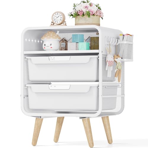 SYKIARIOL Kids Nightstand, Bedside Table, White Side Table - color: White