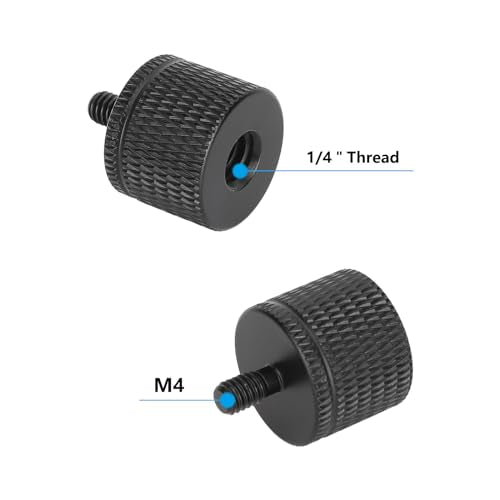 M4 Male to 1/4"-20 Female Thread Screw Adapter(5 Pieces)
