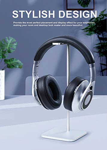 Headphone Stand for Desk, Aluminum Headset Stand (Silver) - color: Silver