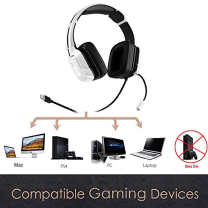 TRITTON Kunai Pro 7.1 Virtual Surround Sound PC Gaming Headset with USB Cable, Gaming Headphone with Soft Memory Earmuffs Compatible with PC, PS4, Mac, Laptop