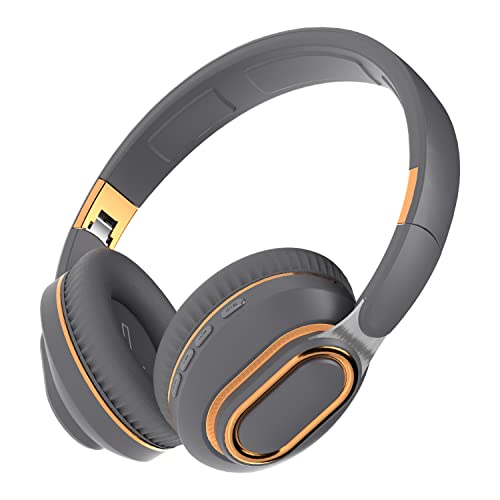 H7 Foldable Bluetooth Over-the-Ear Wireless Headphones, Gray | 30H Playtime,HiFi Sound,1.5m Audio-Cable,Soft Lightweigt Headset,for Cellphone,Travel,Women&Men,Android&iOS - color: Gray