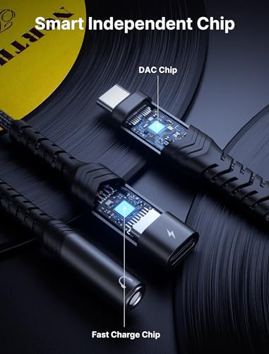 JSAUX USB C to 3.5mm Headphone and Charger Adapter,2-in-1 USB C to Aux Audio Adapter with PD 60W Fast Charging Compatible with iPhone 15 pro max/15 pro/15 Plus /15-Black (Pack of 2) - color: Black, size: 2-in-1 (Pack of 2)