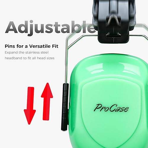 ProCase NRR 28dB Noise Reduction Ear Muffs, Foldable Adjustable Noise Cancelling Headphones - color: 1 - Luminous