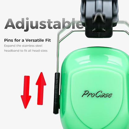 ProCase NRR 28dB Noise Reduction Ear Muffs, Foldable Adjustable Noise Cancelling Headphones - color: 1 - Luminous