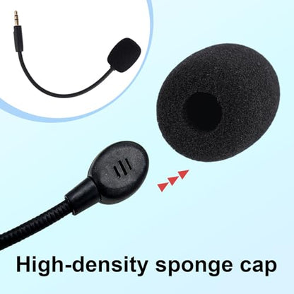 Mic Replacement for Razer Barracuda X Headsets, 3.5mm/0.14in Detachable Gaming Boom Headphone Microphone Parts Replacement with Foam Cover Compatible with Barracuda X Headsets, Noise Cancelling