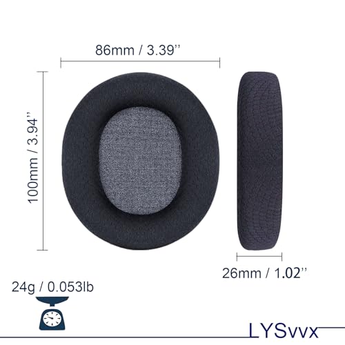 Ear Pads for SteelSeries Arctis 7/Pro/9/9X/5/3/1/Prime/7+/7P/7X Series (Not Fit Nova), High-Density Foam Earads Replacement(Black)