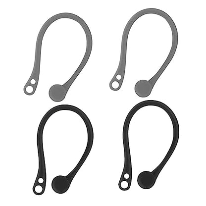 DOITOOL Stay in Place Anti-Slip Ear Hooks Covers Silicone Earbuds Holders for for Running Cycling (Grey)