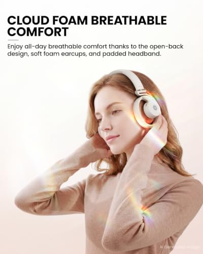 Mixer Open Ear Headphones, Wireless Headphones with Qualcomm aptX HD, Snapdragon Sound, Comfortable Breathable Open Fit, 40-Hour Playtime, Open Back Headphones with Carrying Case (Gray) - color: Gray
