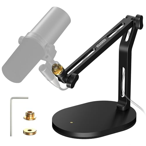 Mic Stand,Desk Mount Desktop Microphone Arm with 3/8" to 5/8" Adapter,Compatible Blue Yeti,HyperX QuadCast,SoloCast,Shure SM7B,MV7X