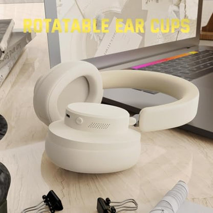 ATTACK SHARK G500 Wireless Over-Ear Noise Canceling Gaming Headphones-Beige