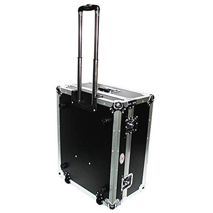 ProX XS-19MIX14ULTHW 14U ATA Slanted Mixer Rack Case with Sliding Laptop Shelf for 16 Channel Mixers & Audio Equipment