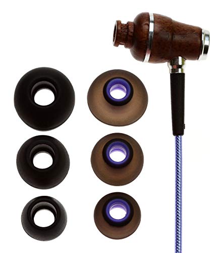 Symphonized NRG 2.0 Wood Earbuds Wired, in Ear Headphones with Microphone for Computer & Laptop, Noise Isolating Earphones for Cell Phone, Ear Buds with Booming Bass (Metallic Purple)