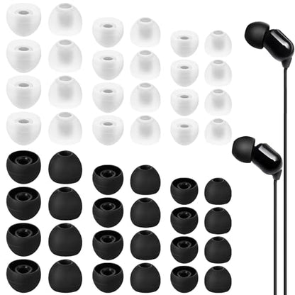 24 Pairs Silicone Ear Bud Replacement Tips,Earbud Tips Covers S/M/L Sizes | Universal Earbud Covers Compatible with Most in-Ear Headphones, Noise Isolation Ear Gels Cushion Replacement Kit