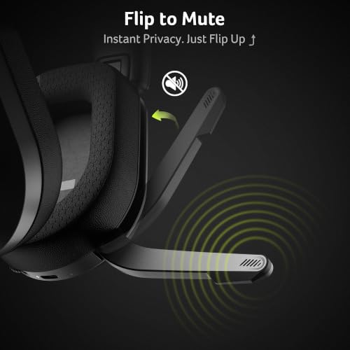 Acer Wireless Gaming Headset for PS5, PS4, PC, Switch, 2.4GHz & Bluetooth 6.0 Gaming Headphone with Flip-to-Mute Mic, Lightweight Glasses-Friendly, 70H Battery - Black - color: Black