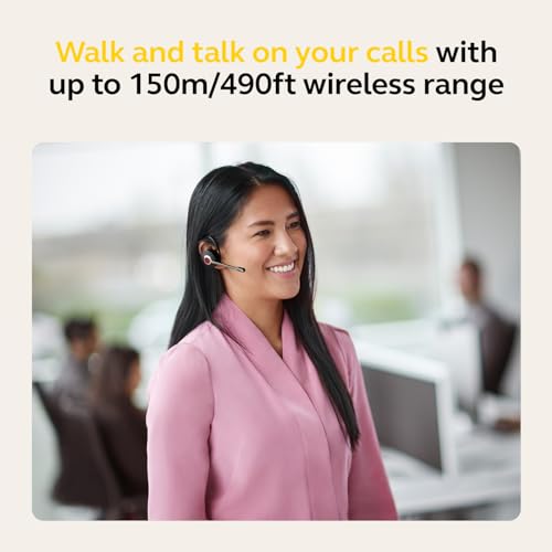 Jabra Engage 55 SE (Second Edition) Convertible Wireless Headset w/Charging Stand and Link 400 USB-A DECT Adapter – Works with All UC Platforms Like Google Meet & Zoom, Black - size: USB-A Adapter, style: All Platforms