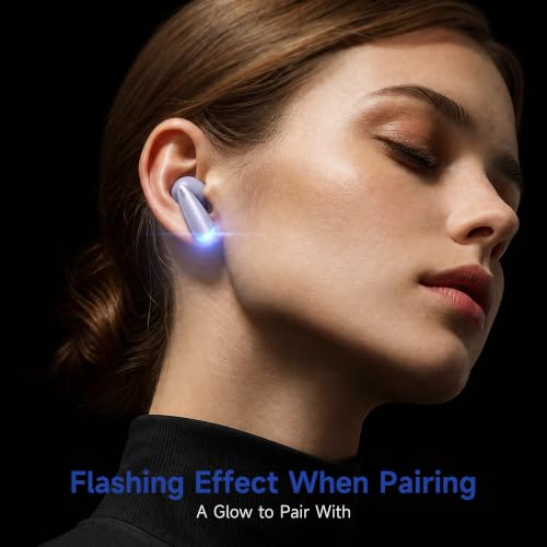 MINISO True Wireless Earbuds with Charging Case, Bluetooth 6.0 Ear Buds | In Ear Headset, HiFi Stereo, 50 H Playback Earphones with ENC Mic, Hands-Free Clear Calls for TV Smart Phone Laptop Sports - color: Blue