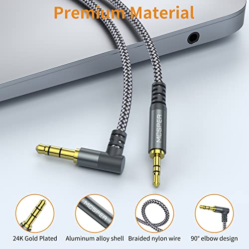 (2-PACK)3.5mm to 2.5mm Aux Audio Cable (6.6FT), 90 Degree Right Cord Compatible with Bose 700 QuietComfort QC45 QC35II QC35 QC25 Noise Cancelling Headphones, JBL E45BT E55BT E65BTNC Bluetooth Earphone - size: 2-Pack