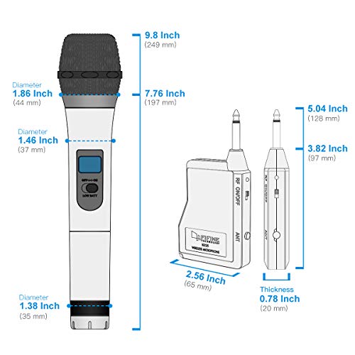 Wireless Microphone, Handheld Dynamic Microphone Wireless mic System for Karaoke Nights and House Parties to Have Fun Over The Mixer,PA System,Speakers-Fifine Technology K025 | Wireless Mic for Mixer, PA System, Speakers