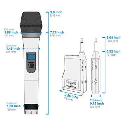 Wireless Microphone, Handheld Dynamic Microphone Wireless mic System for Karaoke Nights and House Parties to Have Fun Over The Mixer,PA System,Speakers-Fifine Technology K025 | Wireless Mic for Mixer, PA System, Speakers