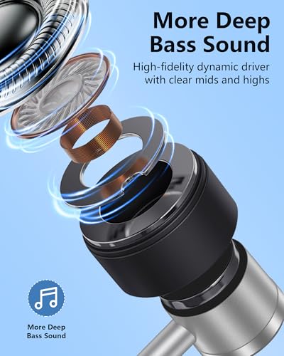 iPhone 17 USB C Headphones Wired, Earbuds with Microphone for iPhone 17e 16 | Type C in-Ear Headphones with Mic, USBC Wired Ear Buds for Samsung Galaxy S26 S25 S24 A17 Pixel Earphones