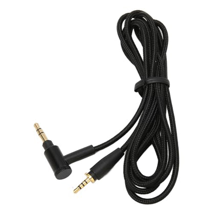 Diyeeni 3.5mm Audio Cable 90 Degree Right Angle, 1.5m/4.9ft Nylon Aux Cord for XL, Compatible with Car, Tablets, Headset, Gold Plated 3.5mm Male to Male Audio Cable