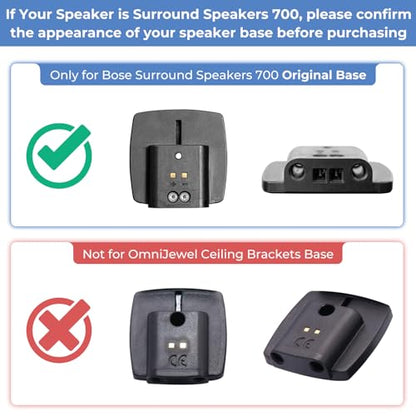 Pack of 1 Height Adjustable Stand for Bose Speaker Stands, with Slideconnect Bracket, for Surround 700, OmniJewel Lifestyle 650, CineMate GS Series II, for Bose 700 Speakers Stands