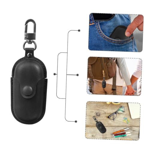 Kisangel Waterproof Earphone Holder Case for 3i, Dust-Proof Portable Earbuds Protective Cover in Crazy Horse Black for Travel and Outdoor Use