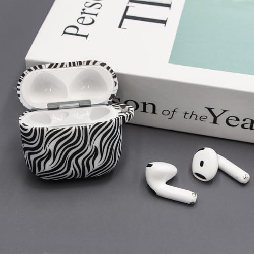 Case Compatible with AirPods 4 Case,Soft Silicone Cover with Bracelet Lanyard and Keychain, Cute Wireless Charging Protective Case for Apple AirPods 4th for Women and Men (Zebra) - color: Zebra