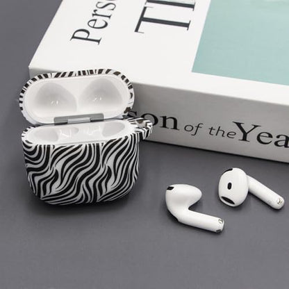 Case Compatible with AirPods 4 Case,Soft Silicone Cover with Bracelet Lanyard and Keychain, Cute Wireless Charging Protective Case for Apple AirPods 4th for Women and Men (Zebra) - color: Zebra
