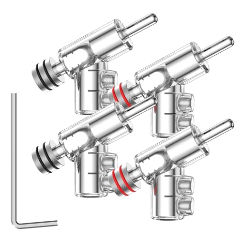 Tertullus 4 Pcs Speaker Banana Plugs for Speaker WireConnector Screw Locking, Rhodium Plated Banana Plugs - size: Clipplug-R