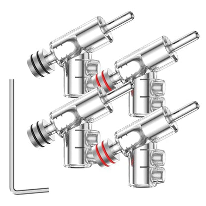 Tertullus 4 Pcs Speaker Banana Plugs for Speaker WireConnector Screw Locking, Rhodium Plated Banana Plugs - size: Clipplug-R