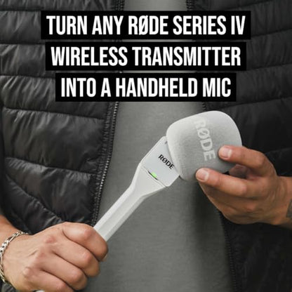 RØDE Interview GO Handheld Adaptor for RØDE Wireless Microphones (White) - color: White
